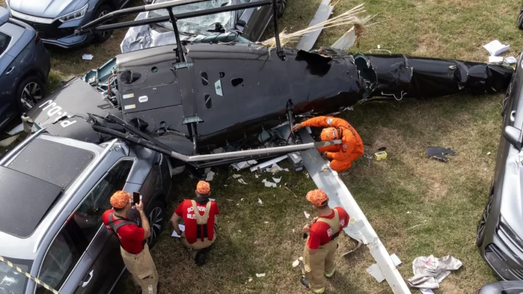 Colisão de helicópteros no Rio: voo visual e seis mortos