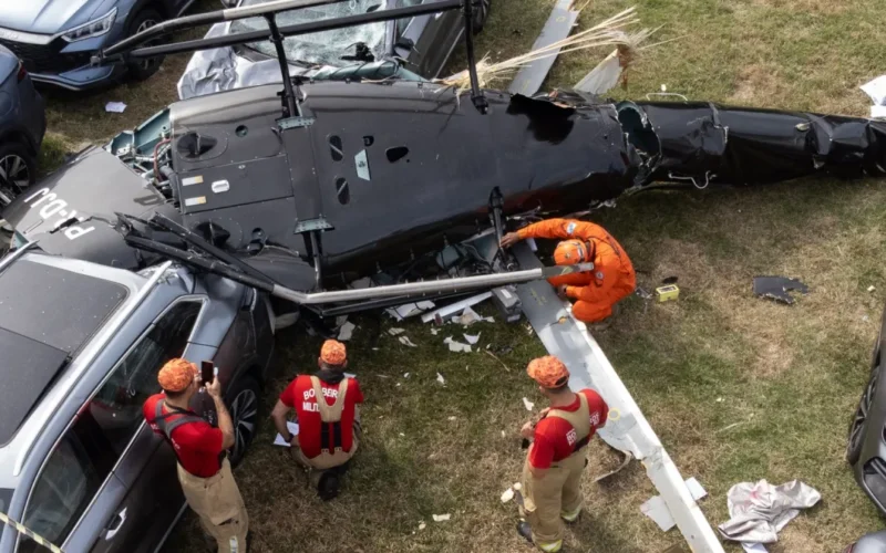 Colisão de helicópteros no Rio: voo visual e seis mortos