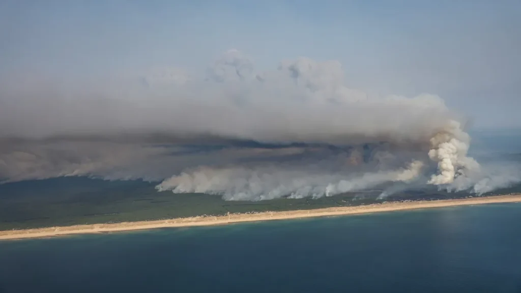 Incêndio na França: Cap Ferret vira zona de catástrofe